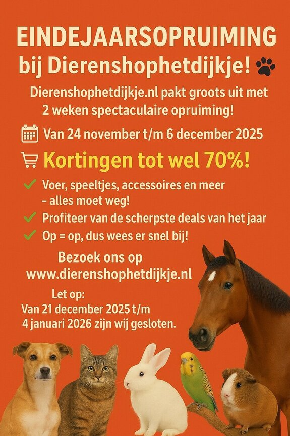 Eindejaarsopruiming Dierenshophetdijkje!