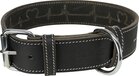 Trixie rustic vetleer halsband hond heartbeat zwart