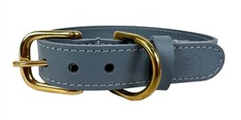 Sazzz halsband hond braveheart classic leer lichtblauw