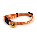 Happy pet tabby patch halsband kat ruit oranje
