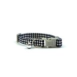 Happy pet tabby patch halsband kat ruit zwart