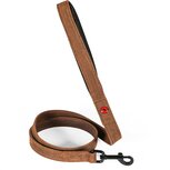 Zolux expert hondenriem premium leer / neopreen bruin