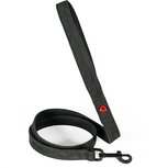 Zolux expert hondenriem premium leer / neopreen zwart