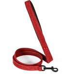 Zolux expert hondenriem premium leer / neopreen rood