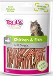 Truly chicken &amp; fish 50gr, voordeelbundel 5 stuks voor 5 euro