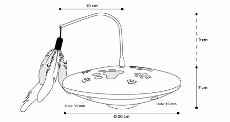 Flamingo ps galaxy 20cm cat toy