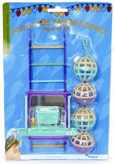 Happy pet bird toy mp bal/ladder/perch