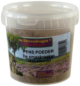 *Dierendrogist gemalen penspoeder