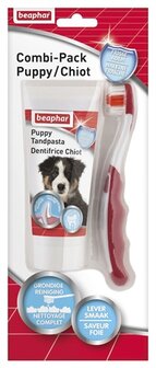 Beaphar tandpasta en borstel combi-pack puppy