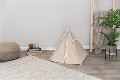 Trixie kattenmand tipi boho beige