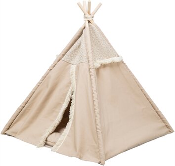 Trixie kattenmand tipi boho beige