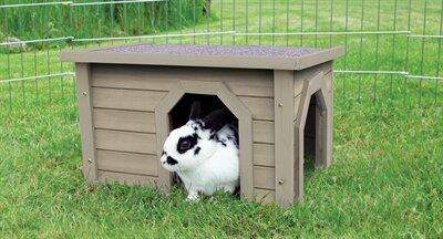 Trixie natura knaagdierhuis asfalt dak grijsgroen