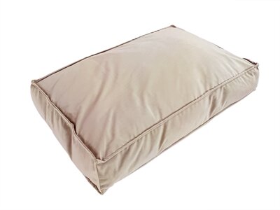 Woefwoef hondenkussen lounge velvet taupe nu 80x55cm &euro;37,50