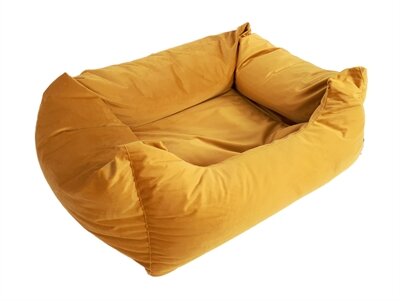 Woefwoef hondenmand velvet geel Nu 80x67cm &euro;59,99