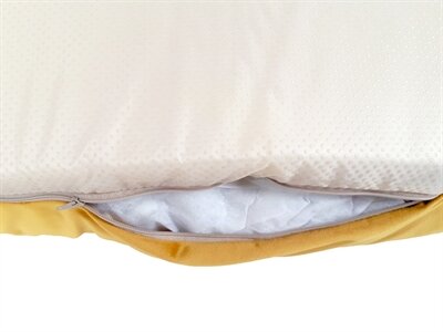Woefwoef hondenmand velvet geel Nu 80x67cm &euro;59,99