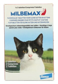 Milbemax tablet ontworming kleine kat/kitten