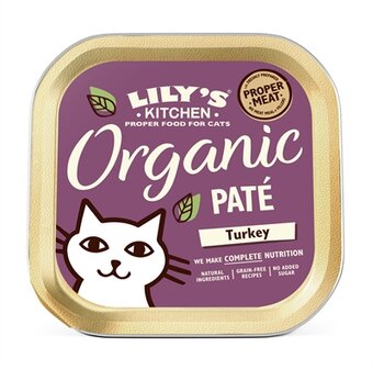 Lily&#039;s kitchen cat organic turkey pate