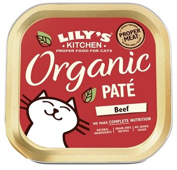 Lily&#039;s kitchen cat organic beef pate