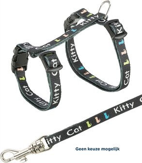 Trixie kittentuig junior met riem kitty cat assorti