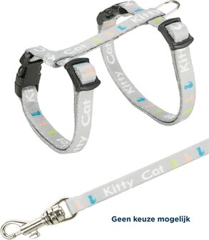 Trixie kittentuig junior met riem kitty cat assorti