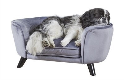 Enchanted hondenmand / sofa romy pewter grijs 67,5 x 40,5 x 30,5 cm&nbsp;
