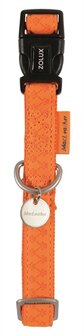 Macleather halsband oranje