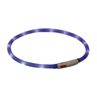 Trixie halsband usb flash light lichtgevend oplaadbaar royal blauw