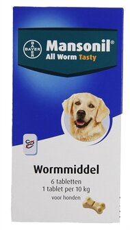 Mansonil hond all worm tabletten