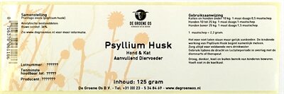 De groene os psyllium husk hond / kat