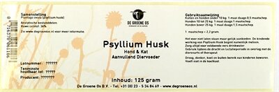 De groene os psyllium husk hond / kat