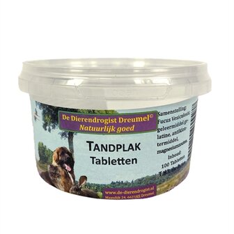 Dierendrogist tandplak tabletten