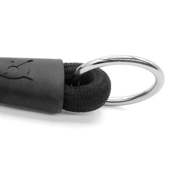Morso half slip halsband hond soft rope gerecycled black zwart