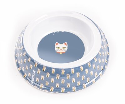 Martin voerbak / drinkbak kat melamine japan assorti