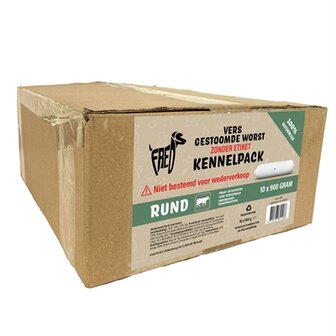 Freds gestoomd vers vlees worst kennelpack rund tarwe en glutenvrij