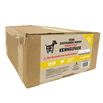 Freds gestoomd vers vlees worst kennelpack kip tarwe en glutenvrij