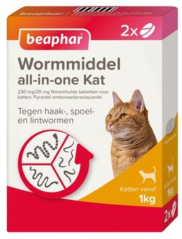 Beaphar wormmiddel all-in-one kat