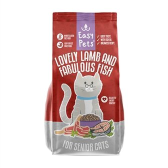 Easypets lovely lamb &amp; fabulous fish senior kattenvoer