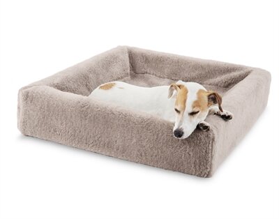 Bia bed fleece hoes hondenmand taupe