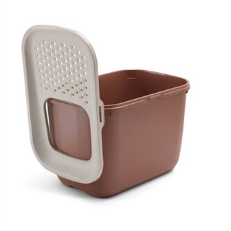Savic kattenbak hop in champagne roze / terracotta
