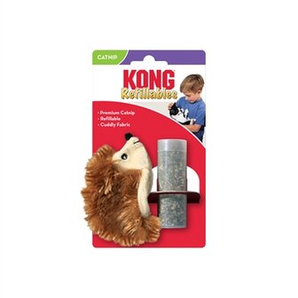 Kong egel met catnip bruin