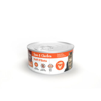 HobbyFirst Feline Blik Zachte Filets Tonijn &amp; Kip 70gr