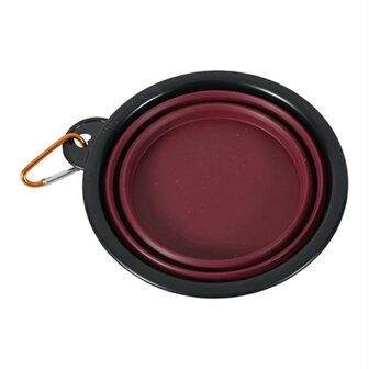 Zolux bvk voerbak opvouwbaar siliconen rood