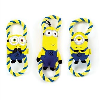 Minions pluche bob / stuart / kevin aan flostouw