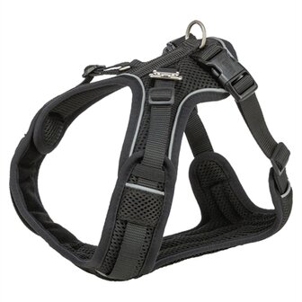 Trixie hondentuig premium flexmesh brede borst zwart
