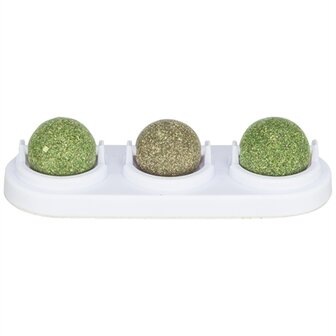Trixie speelballen matatabi en catnip met houder