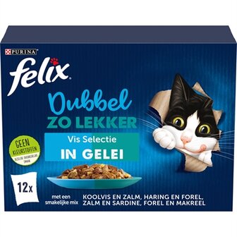 Felix dubbel zo lekker vis selectie in gelei