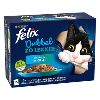 Felix dubbel zo lekker vis selectie in gelei