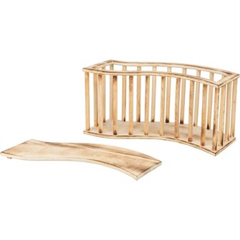 Trixie hooiruif met deksel hout gevlamd