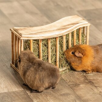 Trixie hooiruif met deksel hout gevlamd