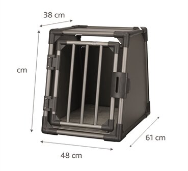 Trixie vervoersbox aluminium grafiet